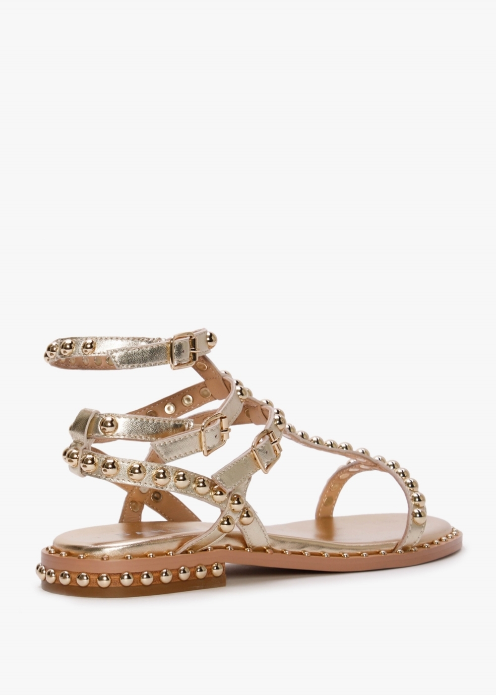 MARLO9 Rhinestone Embellished Snakeskin Strappy Flat Sandal- Rose Gold –  Hot Miami Shoes