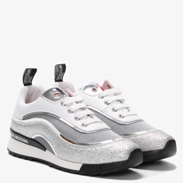 Love moschino love heart best sale runner trainers